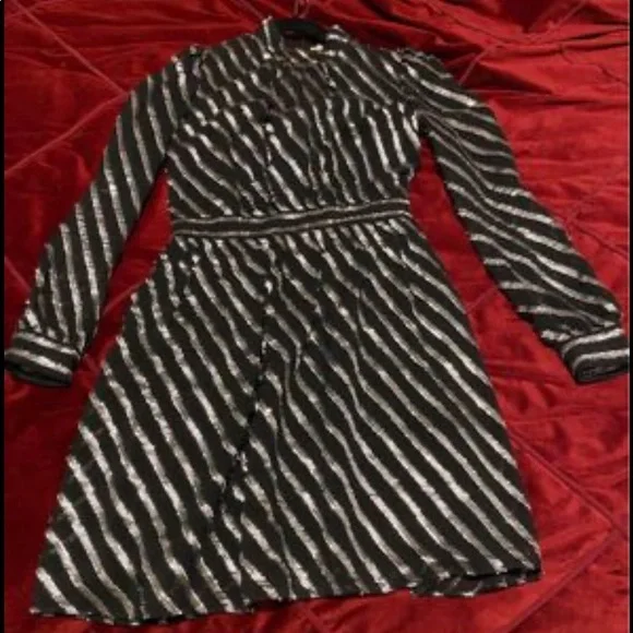 Michael Kors sliver striped dress size 0. - Picture 1 of 5